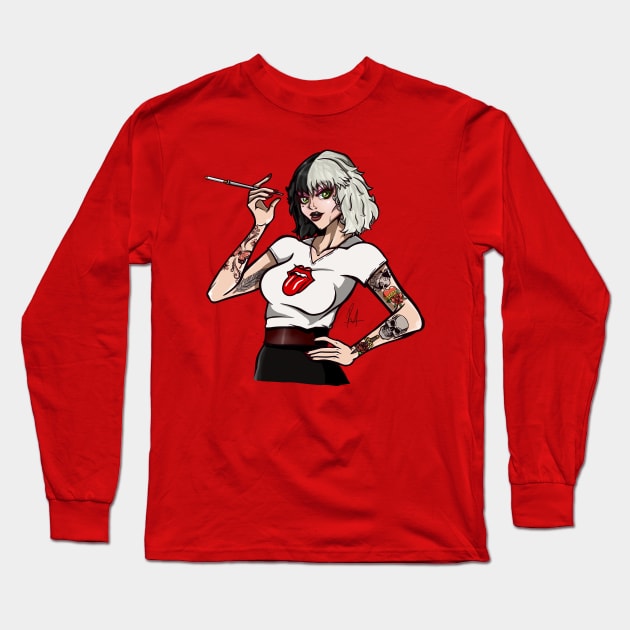 Cruella Long Sleeve T-Shirt by MauryAraya316